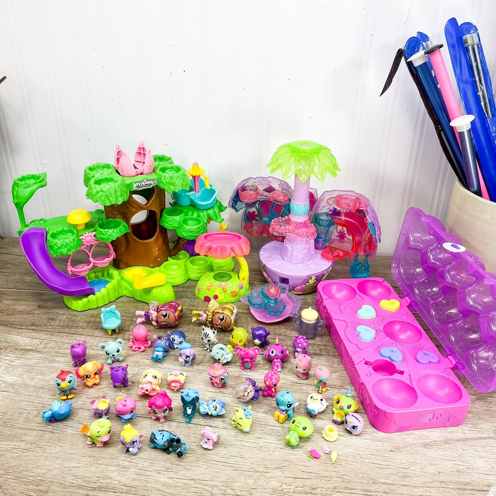 Hatchimals CollEGGtibles Lot Tropical Party Playset Nursery Tree 40+ Figures